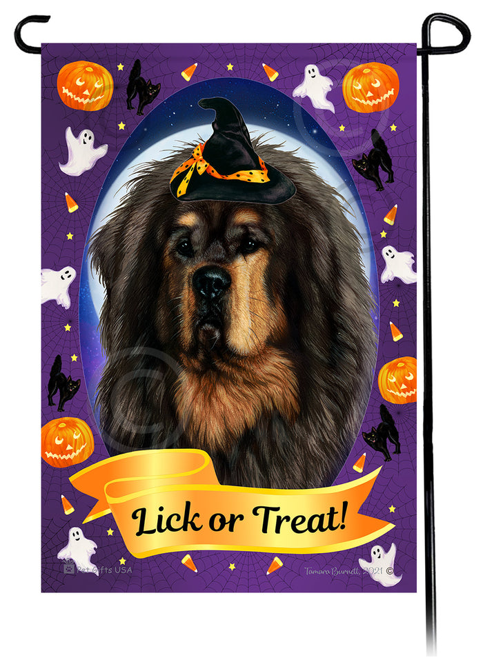 Tibetan Mastiff Halloween Howls Garden Flags