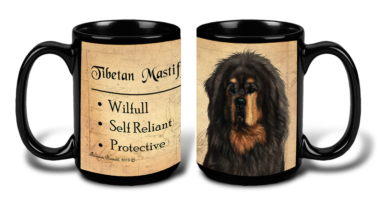 Tibetan Mastiff Black/Tan - My Faithful Friends Mug 15 oz