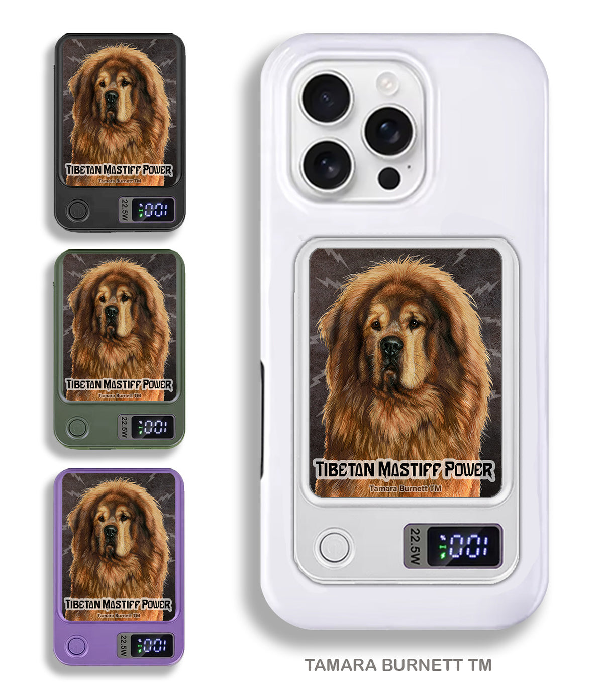 Tibetan Mastiff Brown Phone Bank Wireless Charger