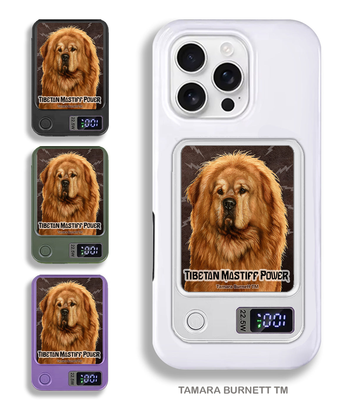 Tibetan Mastiff Gold Phone Bank Wireless Charger