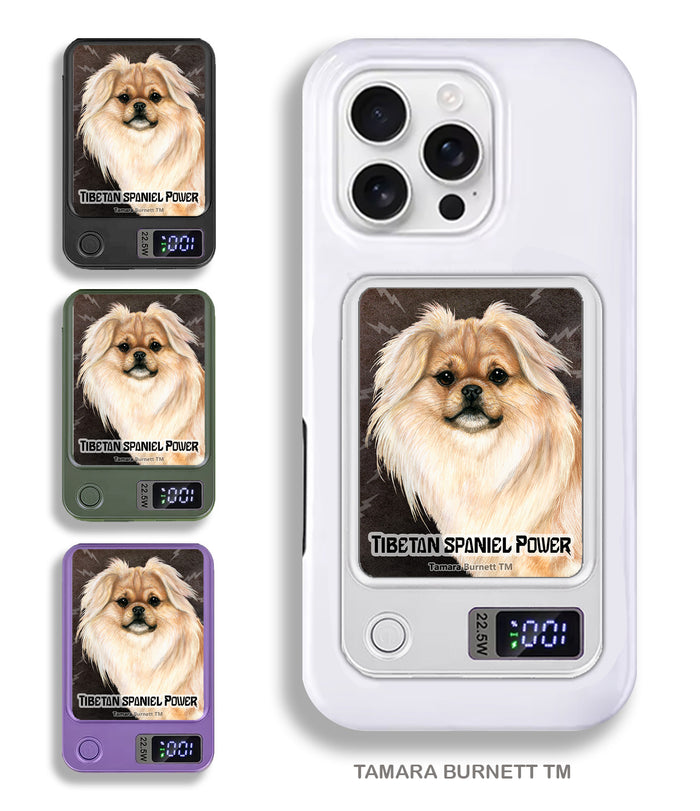 Tibetan Spaniel Cream Phone Bank Wireless Charger