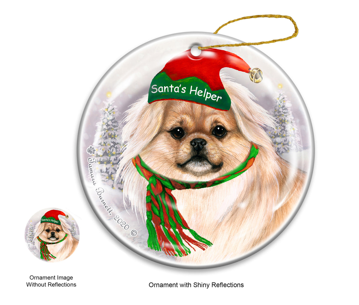Tibetan Spaniel Cream Ornament
