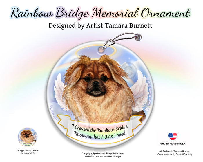 Tibetan Spaniel Rainbow Bridge Memorial Ornament