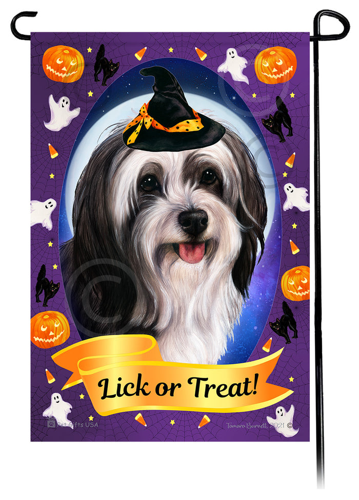 Tibetan Terrier Halloween Howls Garden Flags