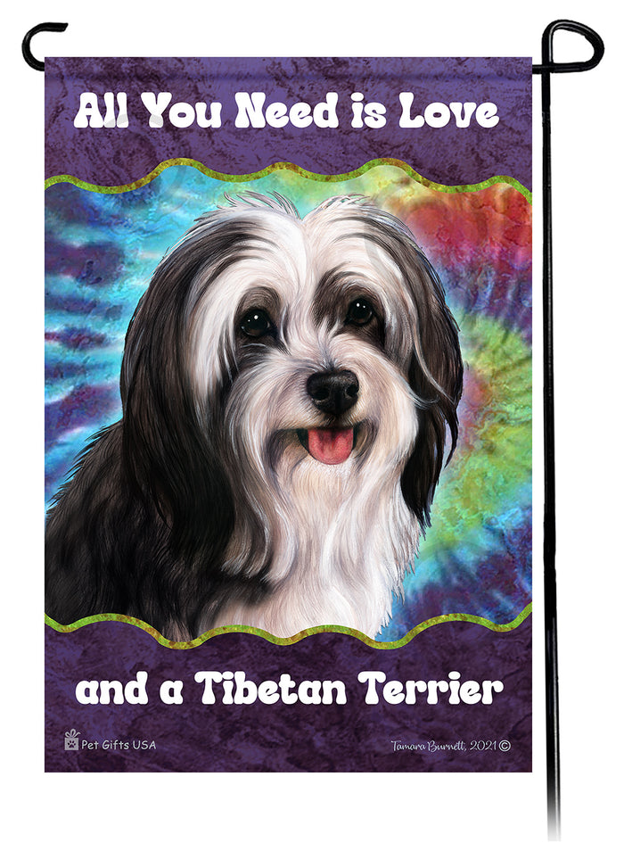 Tibetan Terrier All You Need Is Love Garden Flags