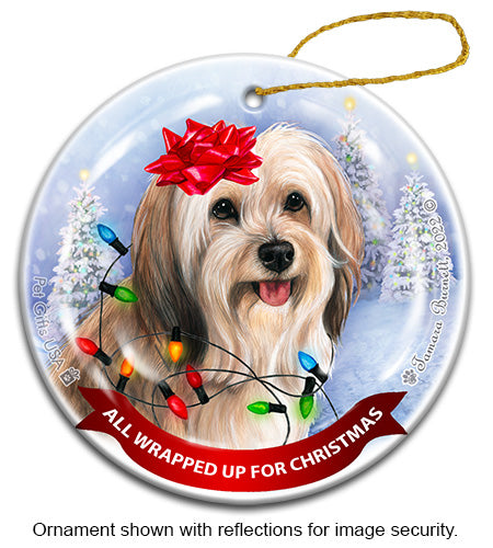 Tibetan Terrier Cream Ornament