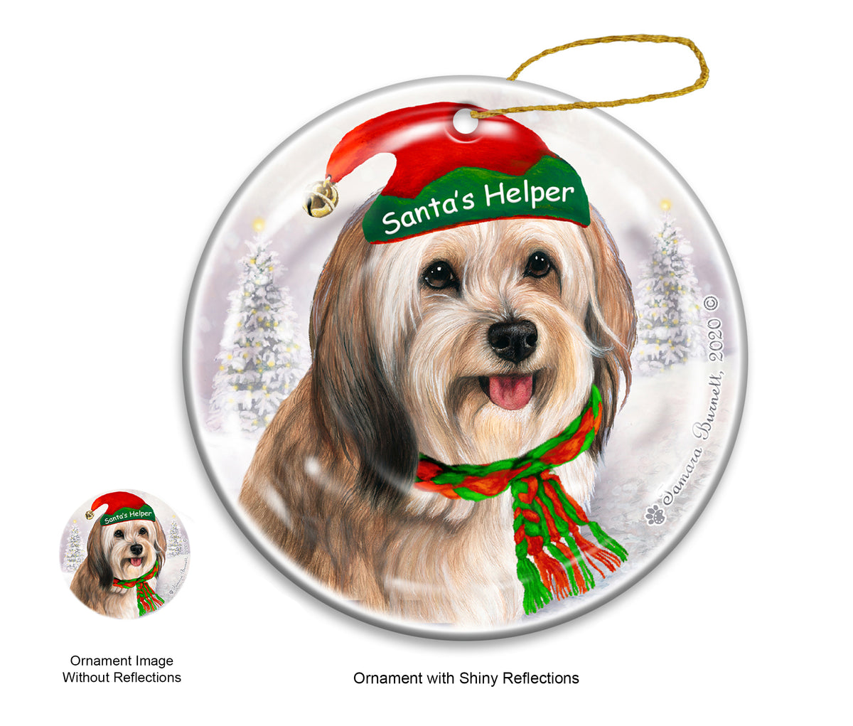 Tibetan Terrier Cream Ornament