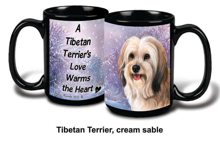 Tibetan Terrier Cream Sable Winter Mug 15 oz