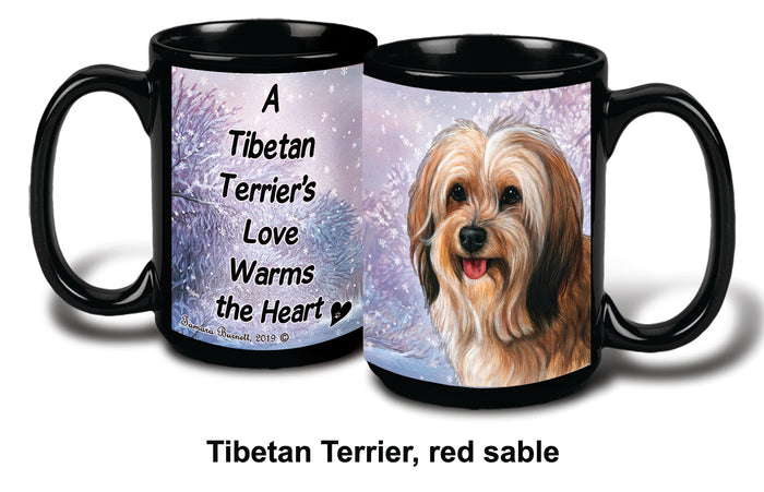 Tibetan Terrier Red Sable Winter Mug 15 oz