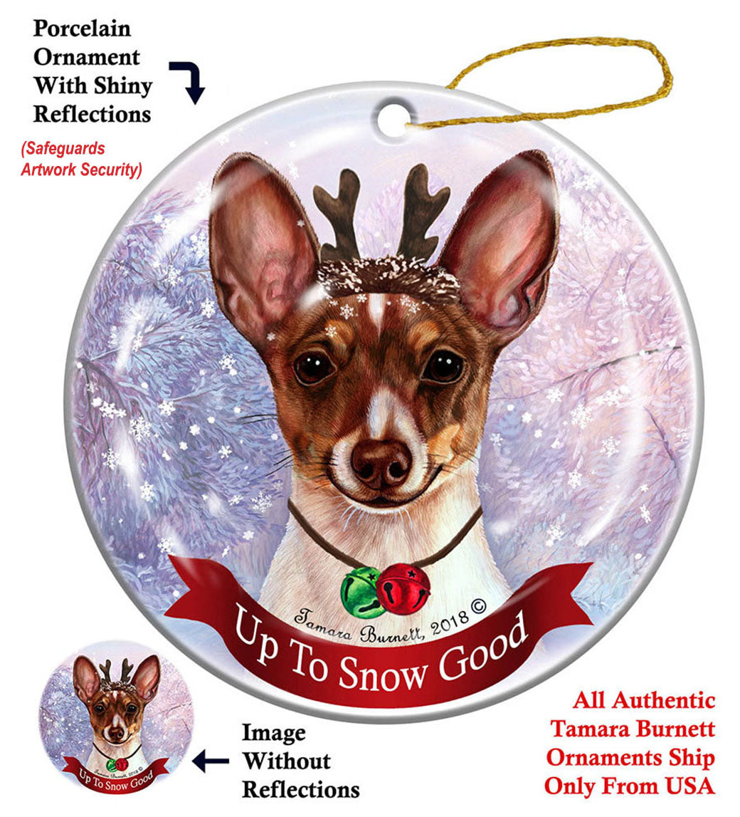 Toy Fox Terrier Chocolate Tri Ornament