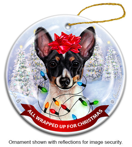 Toy Fox Terrier Black Tri-Color Ornament