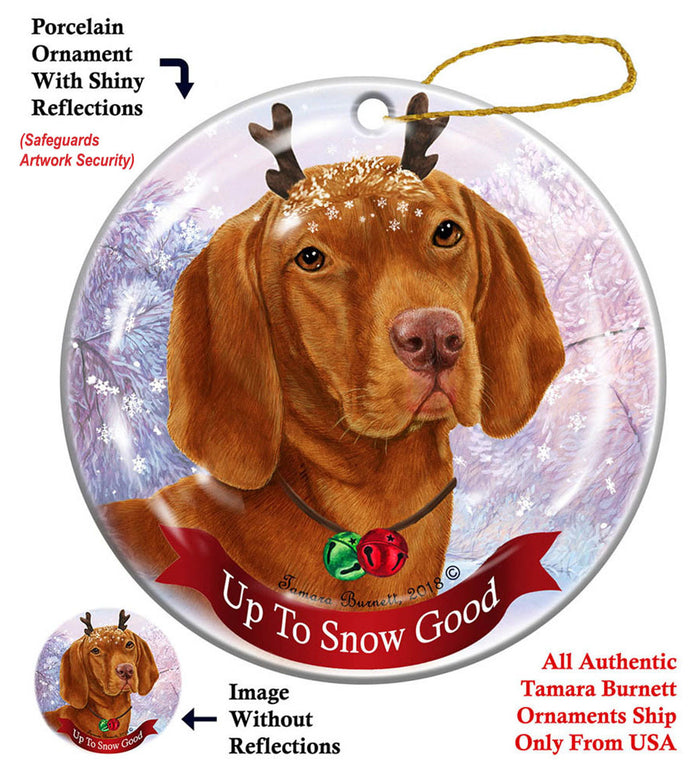 Vizsla - Up To Snow Good Ornament
