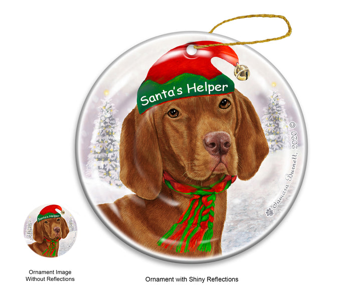 Vizsla - Santa's Helper Ornament