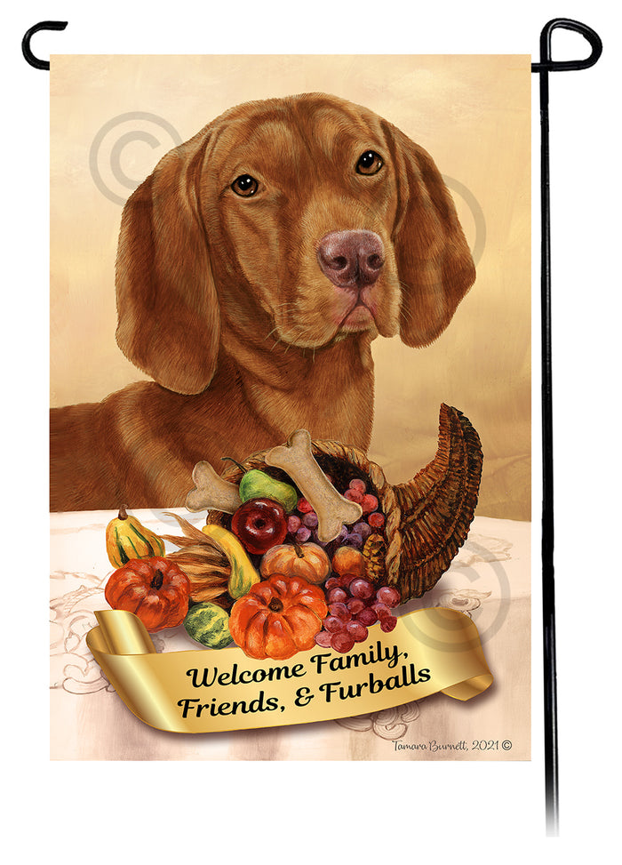 Vizsla Thanksgiving Garden Flags