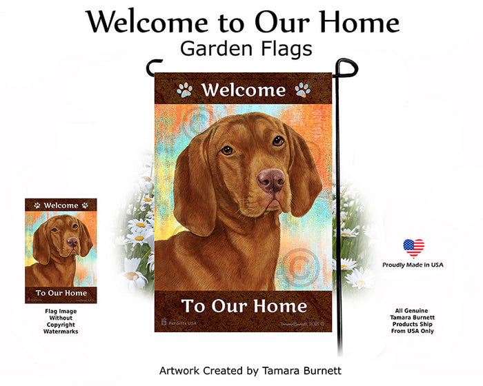 Vizsla Welcome To Our Home Garden Flags