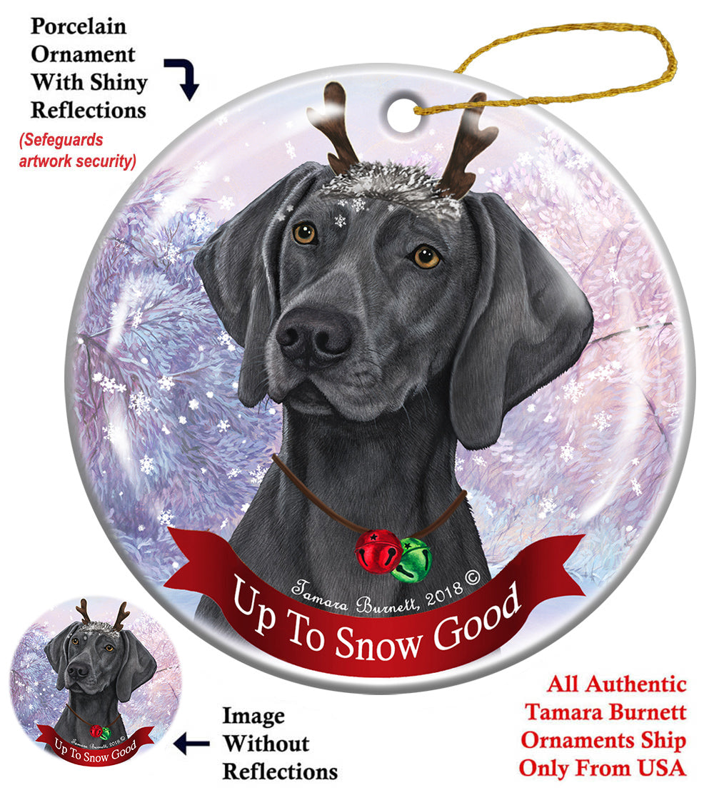 Weimaraner Dark Blue Ornament