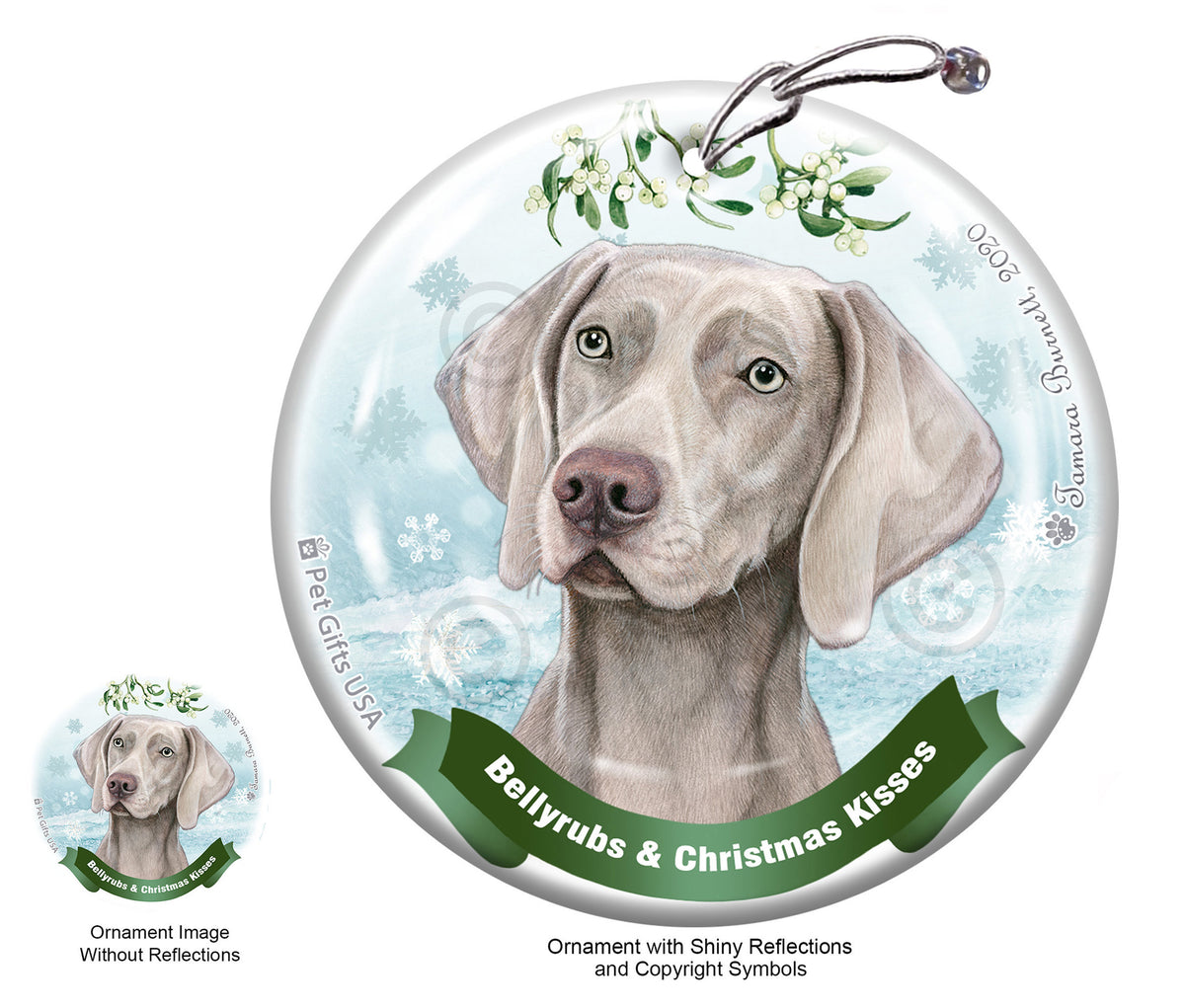 Weimaraner Light Grey Ornament