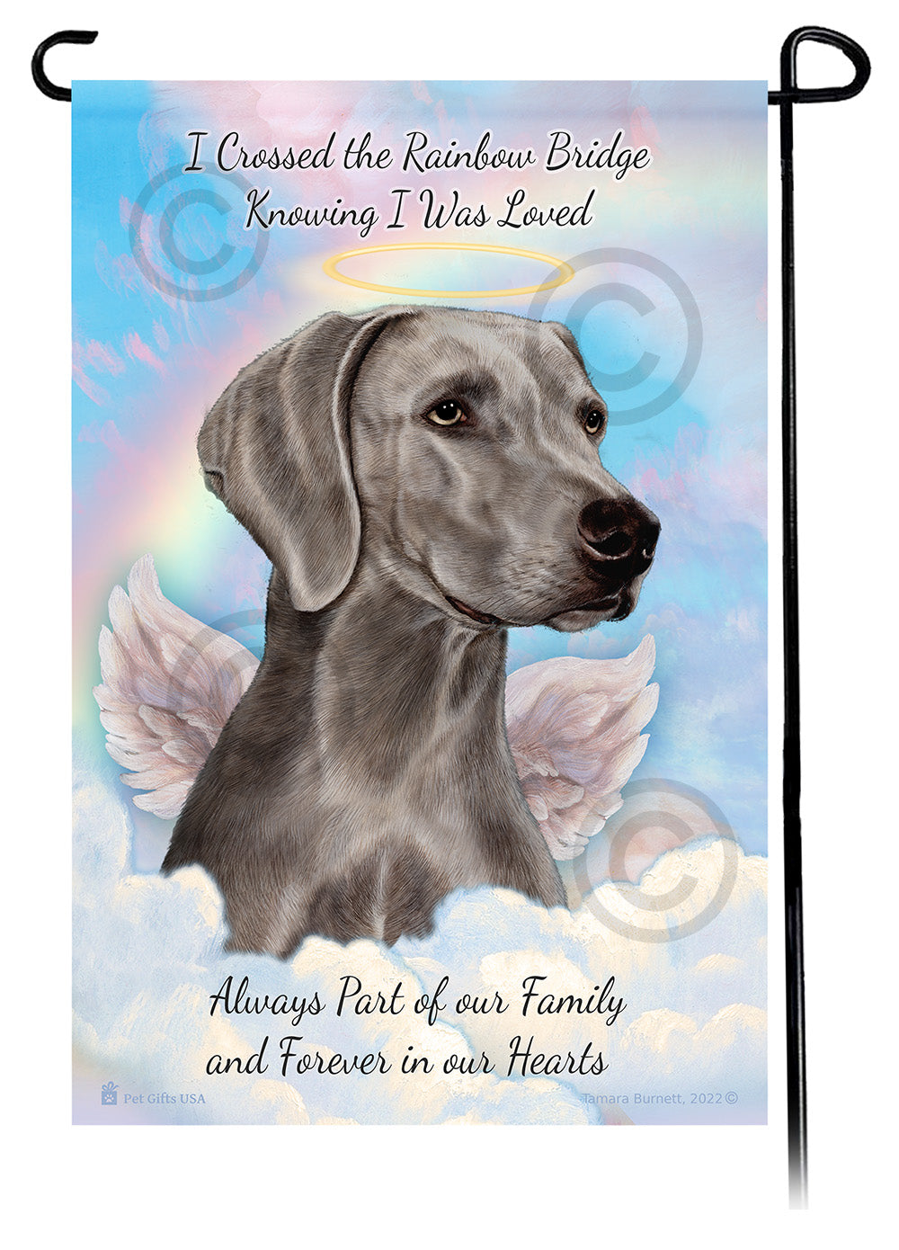 Weimaraner Memorial Garden Flags