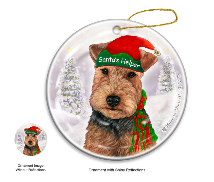 Welsh Terrier - Santa's Helper Ornament
