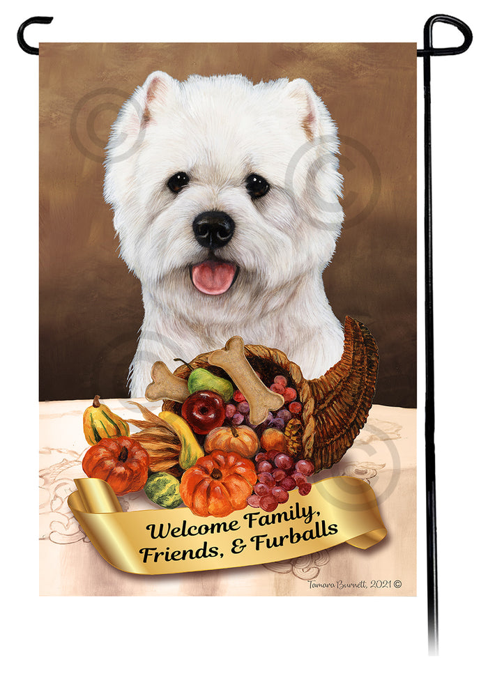 West Highland Terrier Thanksgiving Garden Flags