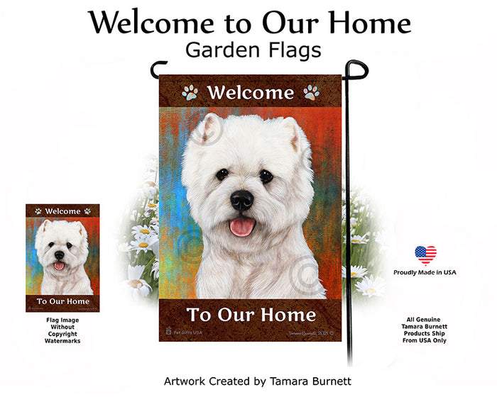 West Highland Terrier Welcome To Our Home Garden Flags