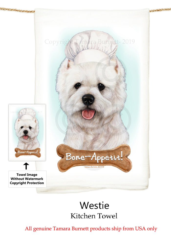 West Highland Terrier Flour Sack Towel