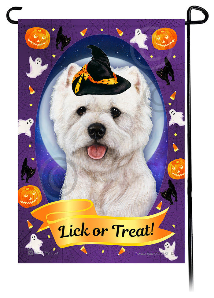 West Highland Terrier Halloween Howls Garden Flags