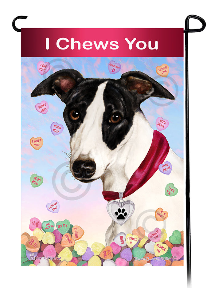 Whippet Valentine Sweetheart Garden Flags