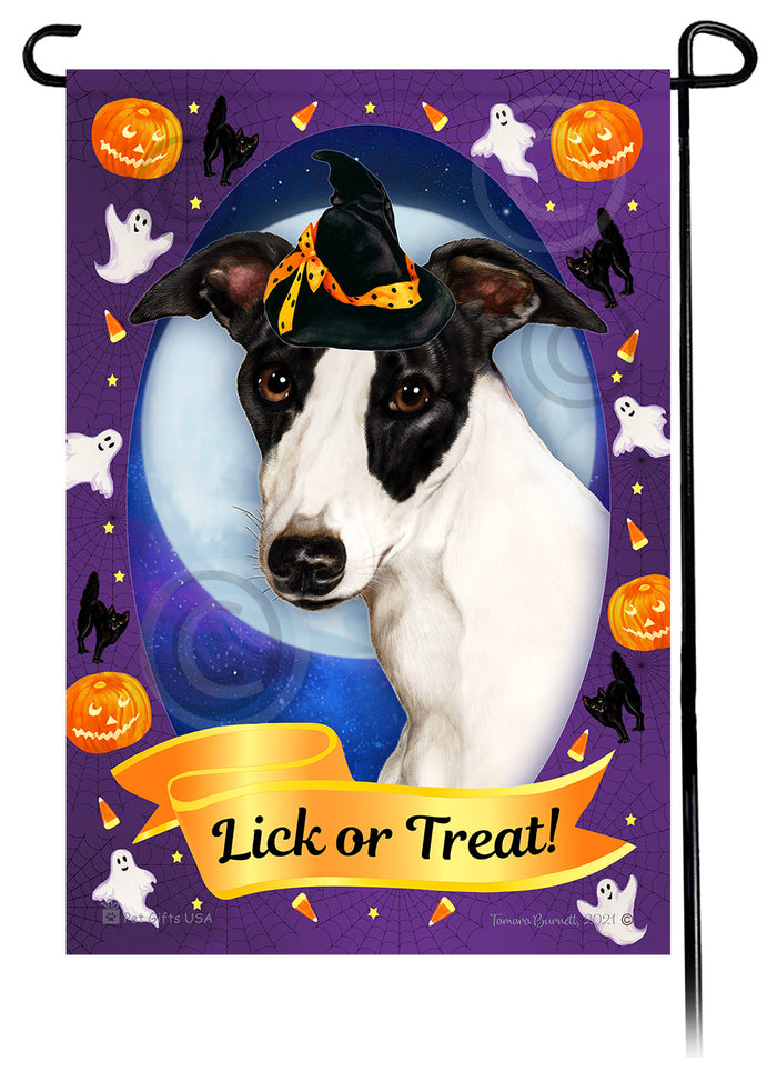 Whippet Halloween Howls Garden Flags