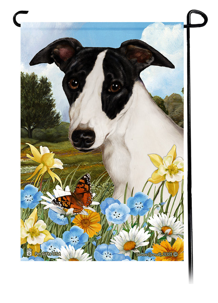 Whippet Summer Flowers Garden Flags
