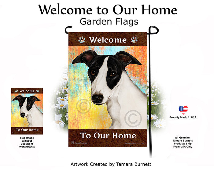 Whippet Welcome To Our Home Garden Flags