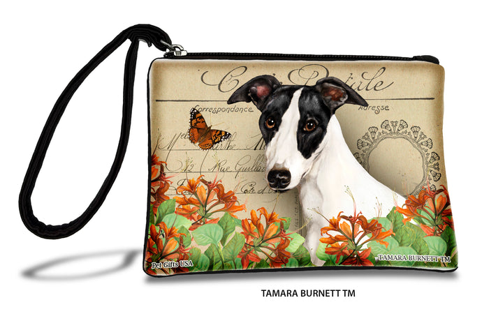 Whippet Black And White Zippees Pet Pouch