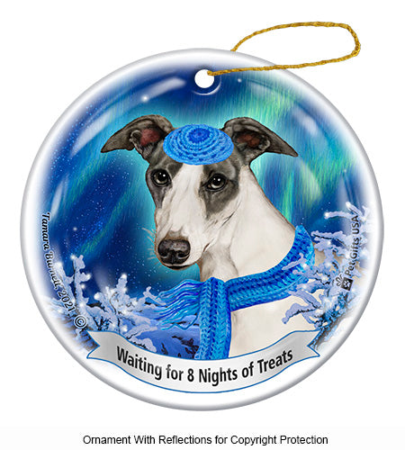 Whippet Hanukkah Ornament