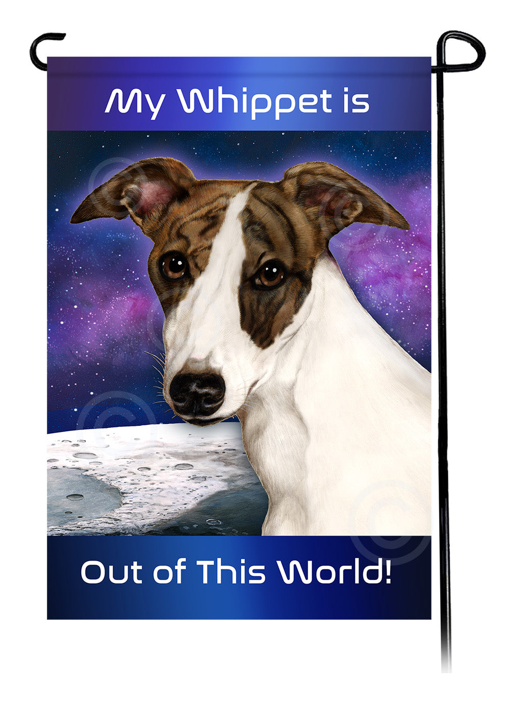 Whippet Out Of This World - Garden Flag