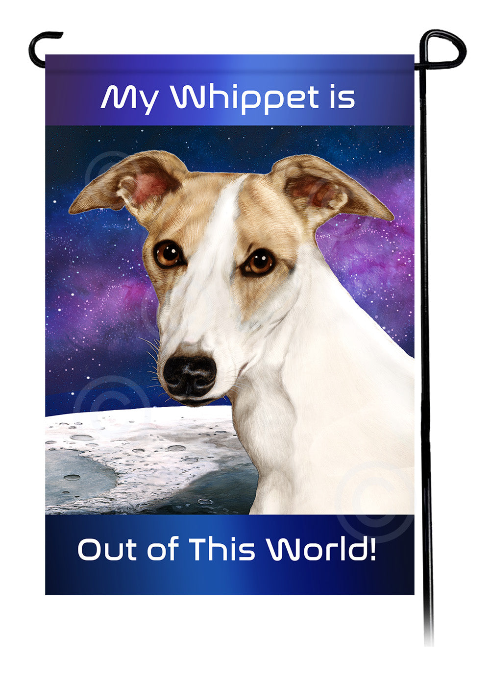 Whippet Out Of This World - Garden Flag