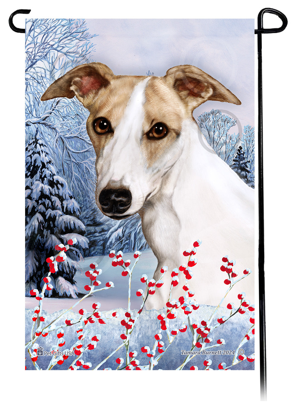 Whippet Winterberries - Garden Flag