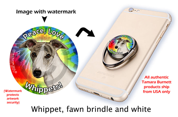 Whippet Fawn Brindle Phone Stand