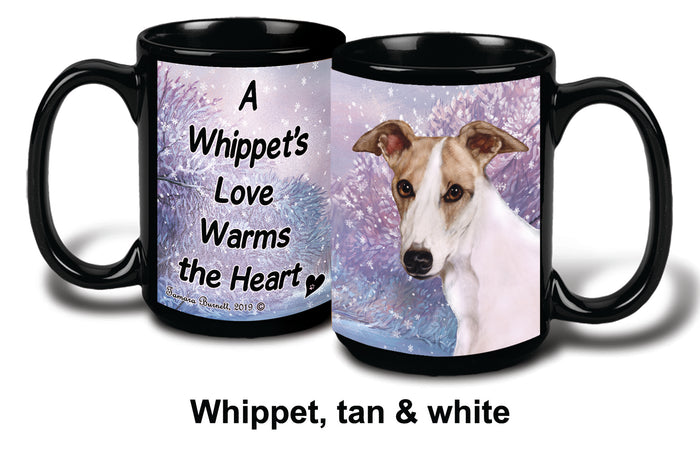 Whippet Tan/White Winter Mug 15 oz