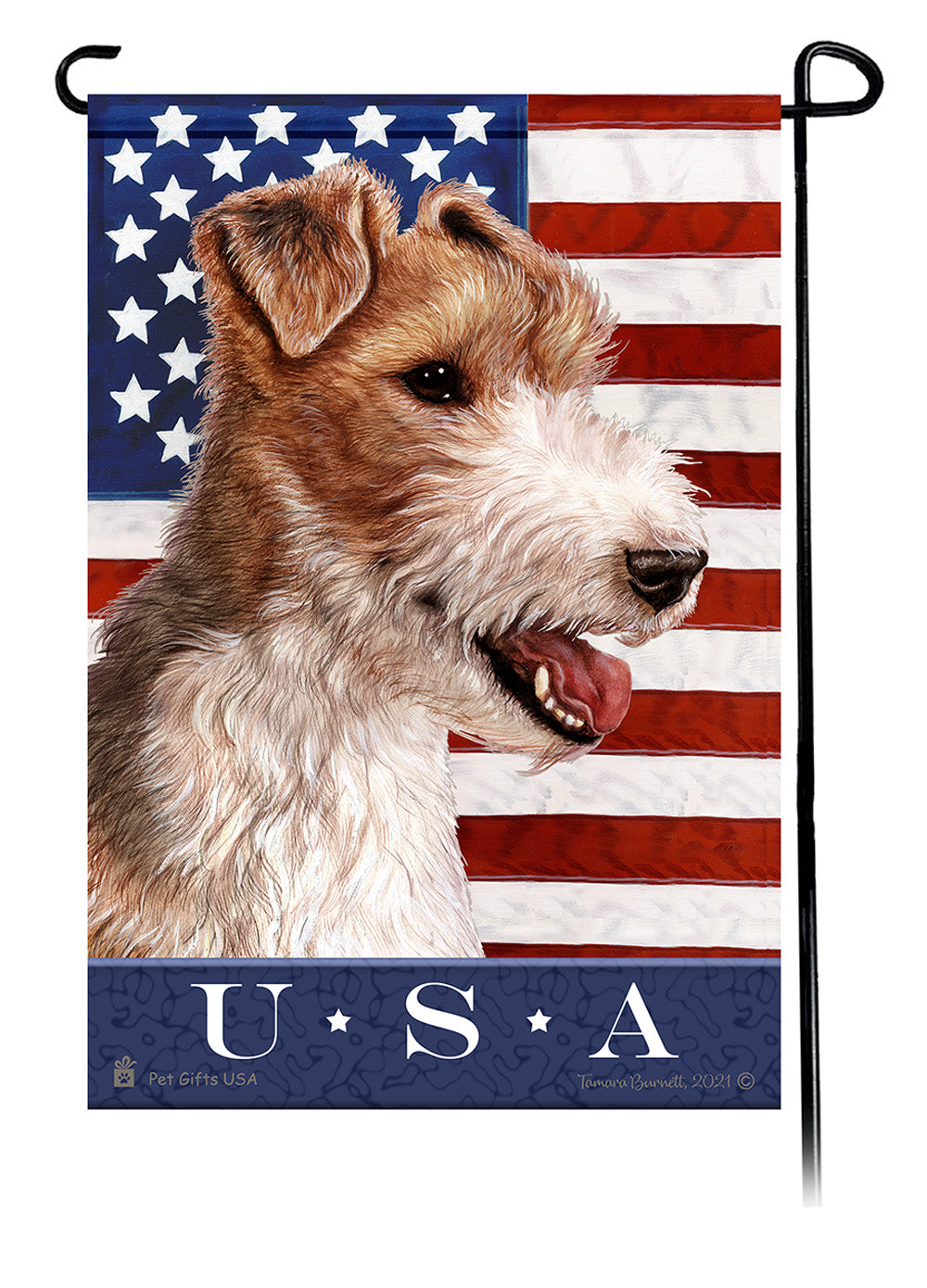 Fox Terrier True Blue - Garden Flag