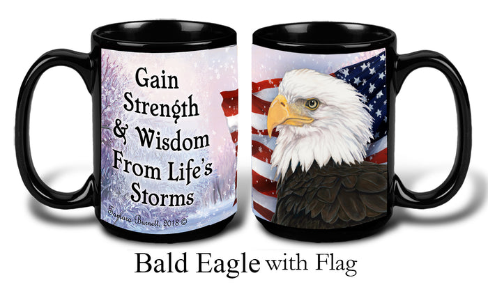 Eagle With Flag Winter Mug 15 oz