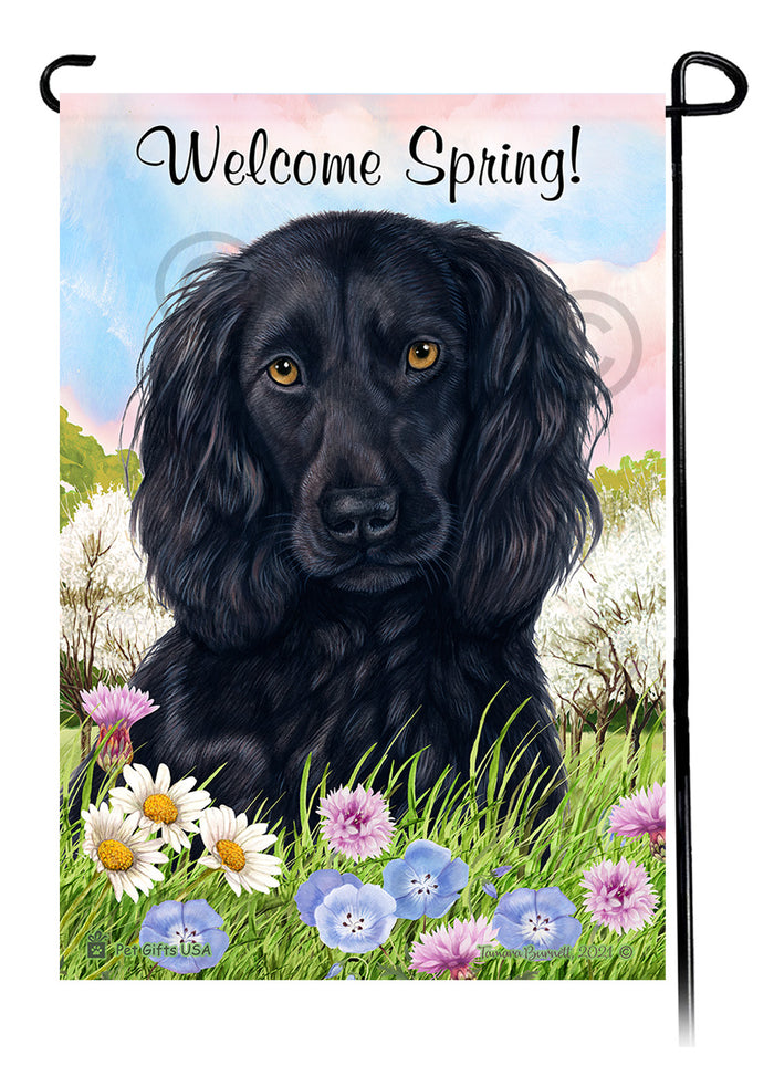 Boykin Spaniel Welcome Spring Garden Flags