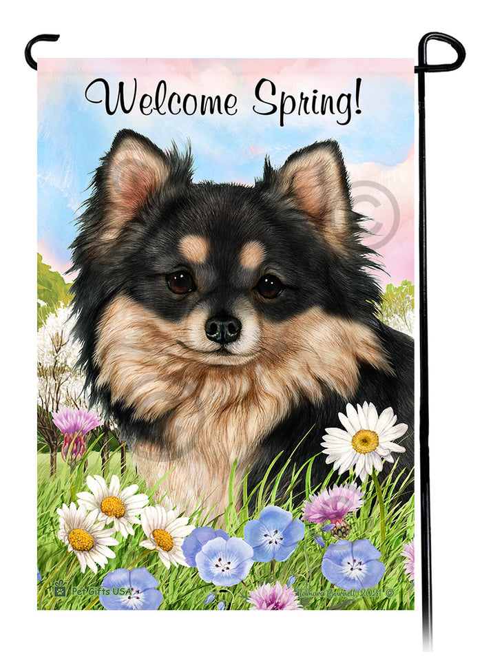 Chihuahua Welcome Spring Garden Flags