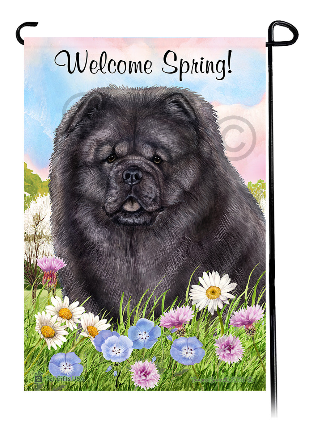 Chow Chow Welcome Spring - Garden Flag