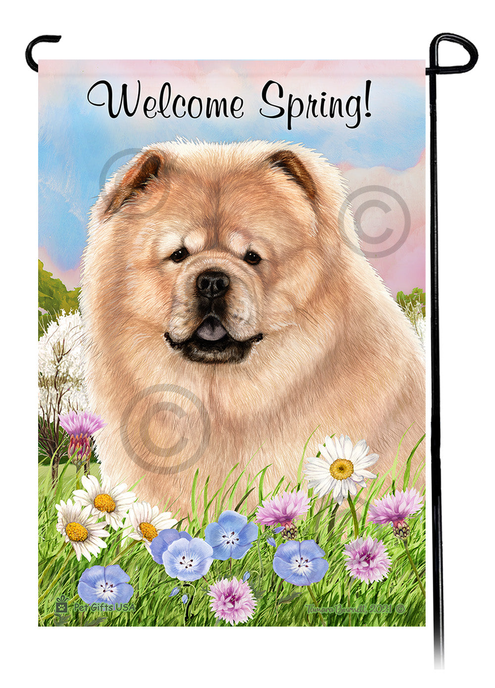 Chow Chow Welcome Spring - Garden Flag