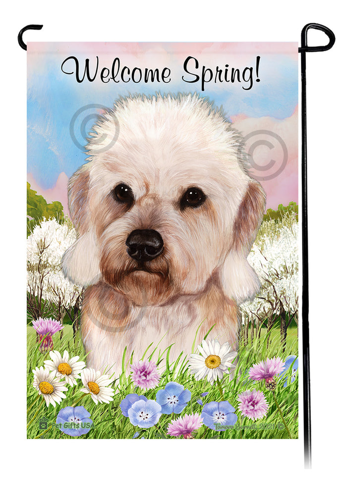 Dandie Dinmont Terrier Welcome Spring Garden Flags