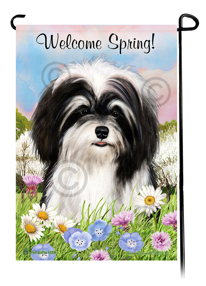 Havanese Welcome Spring Garden Flags