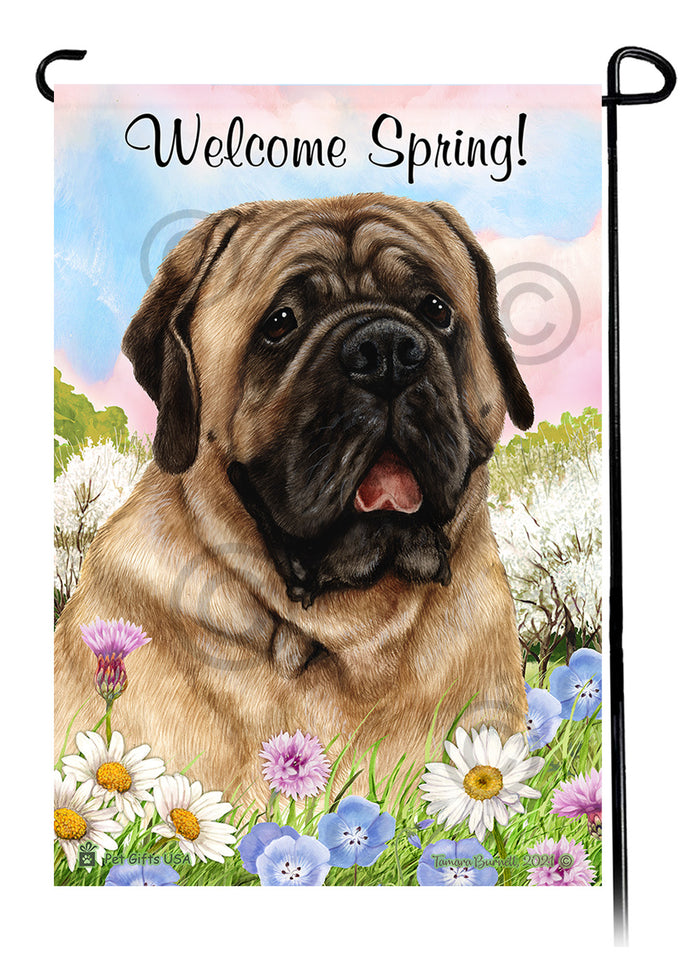 Mastiff Welcome Spring Garden Flags