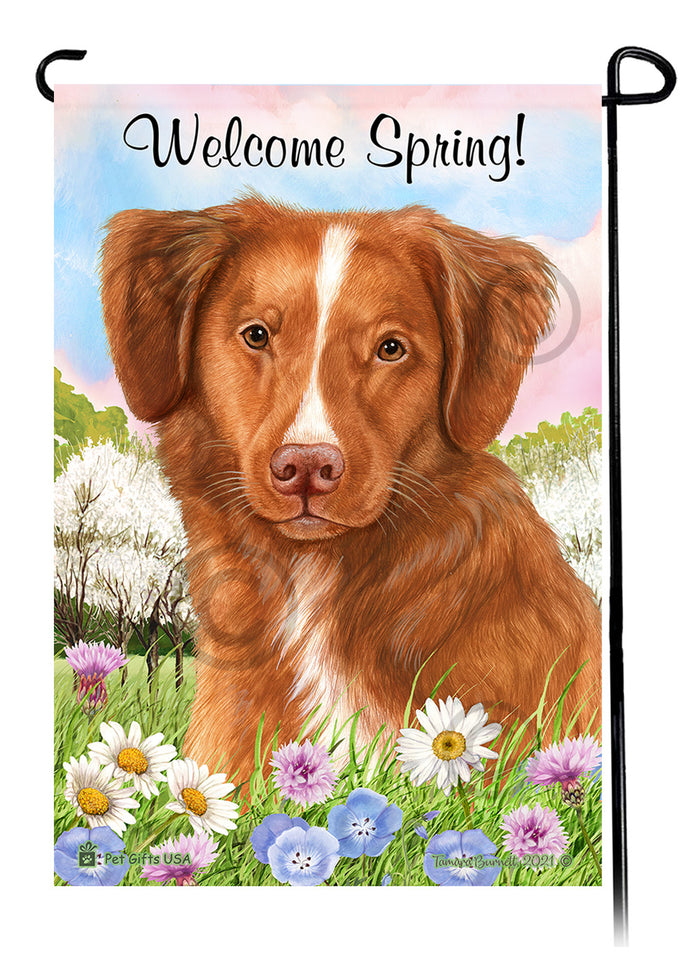 Nova Scotia Duck Tolling Retriever Welcome Spring Garden Flags