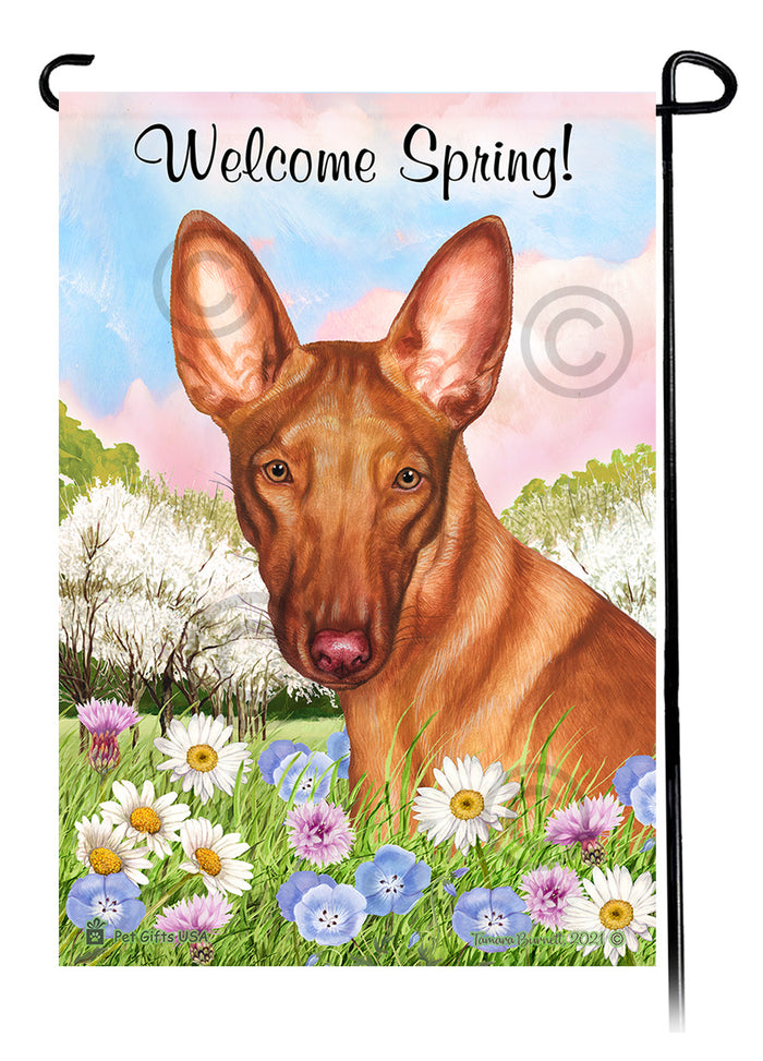 Pharaoh Hound Welcome Spring Garden Flags