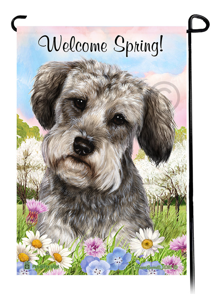 Schnoodle Welcome Spring Garden Flags